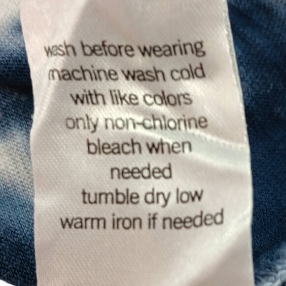 SO Tie Dye T-Shirt- Women's Crop- MEDIUM- Blue- White- Cool Casual - Picture 4 of 6